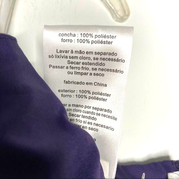 NWT David’s Bridal Wms 2 Strapless Purple Lapis Organza Dress Formal Bridesmaid - Picture 13 of 14